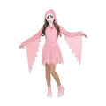 Fun World Girls' Shimmer Ghost Face Costume, Large 12-14, Pastel Pink