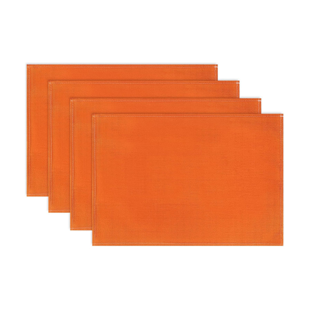 Niviy Orange Fall Thanksgiving Placemats Set of 4, 12x18 Inch Washable Easy to Clean Heat-Resistant Anti-Skid Indoor Outdoor Table Mats for Holiday Party Kitchen Dining Room Decoration