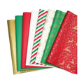 Bobobag 150 Sheets Christmas Tissue paper for Gift bags,20 x14“ Wrapping paper for Holiday decorations, 8 Festive Designs with Snowflakes, Reindeer & Gold Merry Christmas Motifs