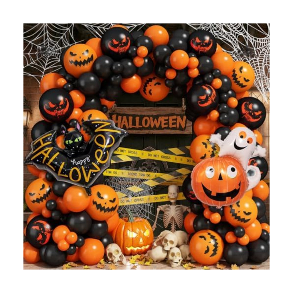 Halloween Balloon Garland Arch Kit, Orange and Black Balloons