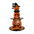 Gistome 3-Tier Halloween Cupcake Stand – Pumpkin Stack Dessert Display Holder for Spooky Party Table, Haunted House Treats, Trick-or-Treat Setup, and Halloween Decorations