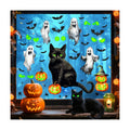 Halloween Ghost Cat Window Clings Pumpkin Bat Eyes Wall Decals Decorations