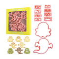 10Pcs Halloween Ghost Cookie Cutters DIY Mix Match Ghost Face Baking Molds