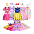 LIMIROLER Princess Dress Up Clothes for Little Girl Role Play Costume Gift Set Princess Dress Up Toys for Toddler Girls