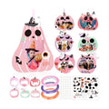 AmazingSpark 25 Pcs Halloween Picture Frame Craft Kits DIY Pumpkin Photo Frames with Halloween Stickers Hanging Pumpkin Picture Crafts for Home Party Activities Decoration