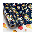 Yarcony Space Wrapping Paper Roll, Birthday Wrapping Paper for Boys, Navy Blue Astronaut Gift Wrap for Kids Birthday Outer Space Party Decor RocketShip Wrap Galaxy Planets Stars (30 Inch X 33 Feet)