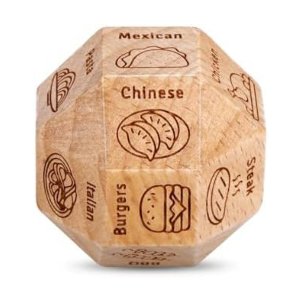 5 Year Anniversary Wood Gift for Him Her Couples Food Dice 5th Anniversary