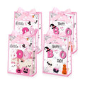 Capoda 24 Pcs Boo Pink Gift Bags Plastic Die Cut Handles with Ribbon