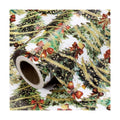 RUSPEPA Glitter Foil Christmas Wrapping Paper Roll, Mini Roll, Festive Holiday Tree Design with Red Bows & Lights Design Gift Wrap for Kids, Girls, Women, Friends, Xmas Presents, 17 Inches x 16.4 Feet