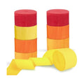 Orange Streamers Party Decorations, 8 Rolls Red Orange Yellow Crepe Paper Streamers for Fall Thanksgiving Party Decorations, Birthday & Home Backdrop Decorations