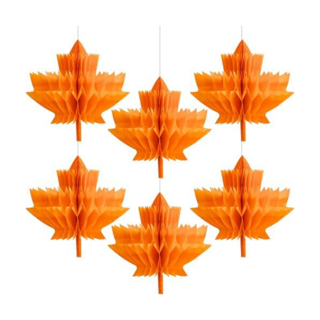 Fall Paper Maple Leaves Honeycomb 12Inch