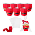 Pajean 24 Sets Christmas Popcorn Boxes with Gift Bags and Ribbon