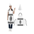Teenyyou Crayon Costume with Apron and Cone Hat Adult