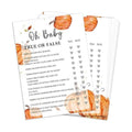 Fall Baby Shower Games, 25 Pcs Baby True or False Cards for Guests, Little Pumpkin Gender Reveal Decorations for Party Favors - A05