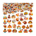 HOWAF 200pcs Thanksgiving Turkey Foam Stickers, Thanksgivings Self-Adhesive Stickers for Thanks Giving Party Turkey Day DIY Crafts Sticker, Thanksgiving Decorations Fun Turkeys Foam Decals