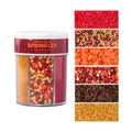 Sweets Indeed Fall Sprinkles 6 Cell Jar, Sugar, Jimmies & Shapes, 6.45 oz