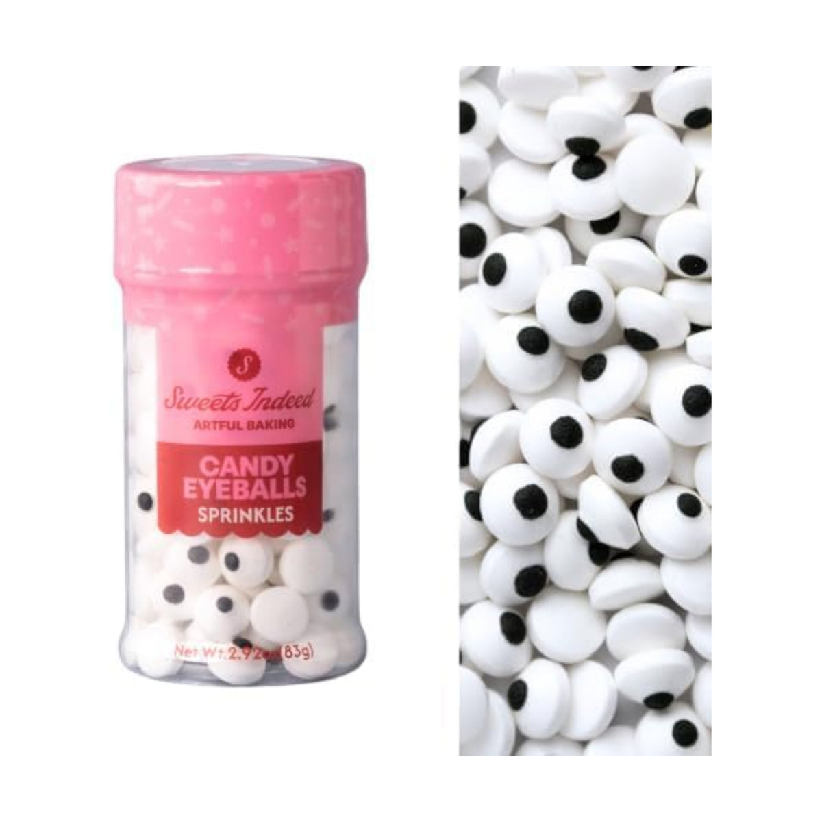 Sweets Indeed Halloween Candy Eyeballs, 1 cm, Baking Decorations, 2.92 oz