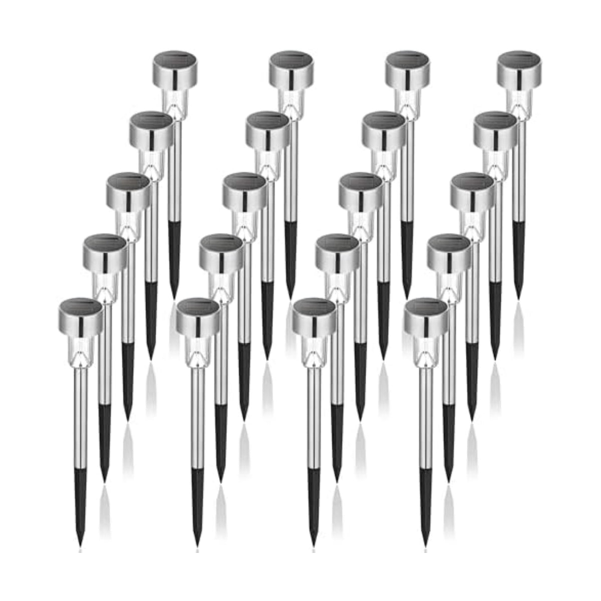 GIGALUMI Outdoor Waterproof Solar Garden Lights, 20 Pack Cold White