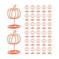 Rtteri 30 Pcs Orange Pumpkin Picture Holders 2 Inch Fall Table Number