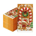 100 Pcs Christmas Gingerbread Guest Napkins 2 Ply Gingerbread Paper Napkins