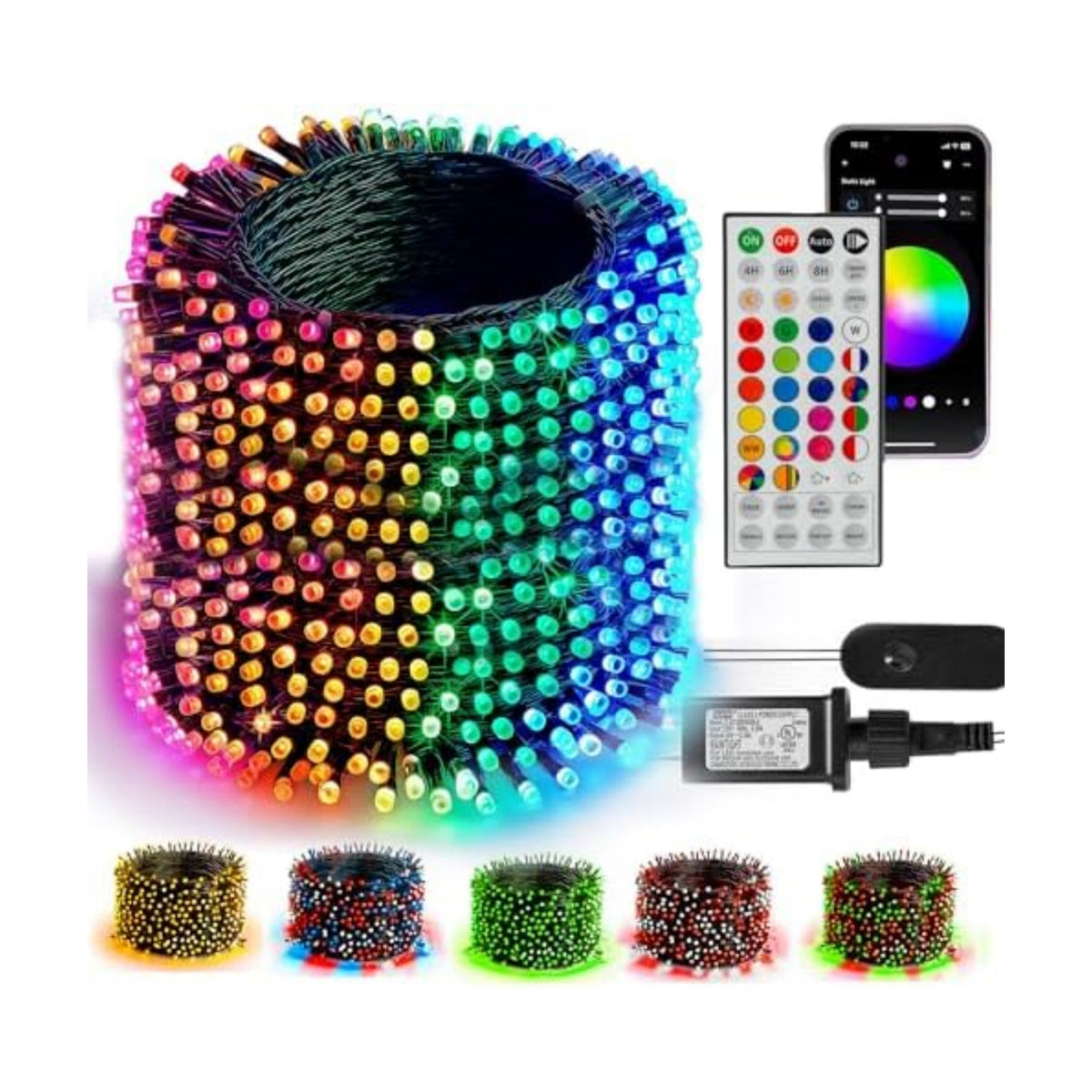 TW SHINE Smart Color Changing Christmas Lights Outdoor, 328FT 1000 LED RGB Halloween String Lights with Remote & App Control & Timer Waterproof for Indoor Holiday Xmas Tree Wedding Decorations