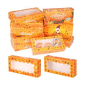 CIEOVO 24 Pcs Fall Cookie Boxes with Window, Autumn Maple Leaf Cookie Gift Cardboard Paper Treat Boxes for Fall Harvest, Wedding Thanksgiving Party Supplies