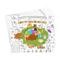45pcs Thanksgiving Coloring Placemats for Kids Disposable Coloring Poster Fall Autumn Gifts School Classroom Activities Paper Table Mats