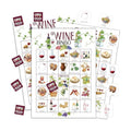 Wine Bingo Game, Wine Tasting Party Game Cards for Adults, 24 Players Holiday Cheers Activities for Family Friends, Winery Bridal Shower or Bachelorette Party Supplies Favor Decor, (006)