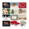 Yeaqee 100 Pcs Retro Christmas Greeting Cards