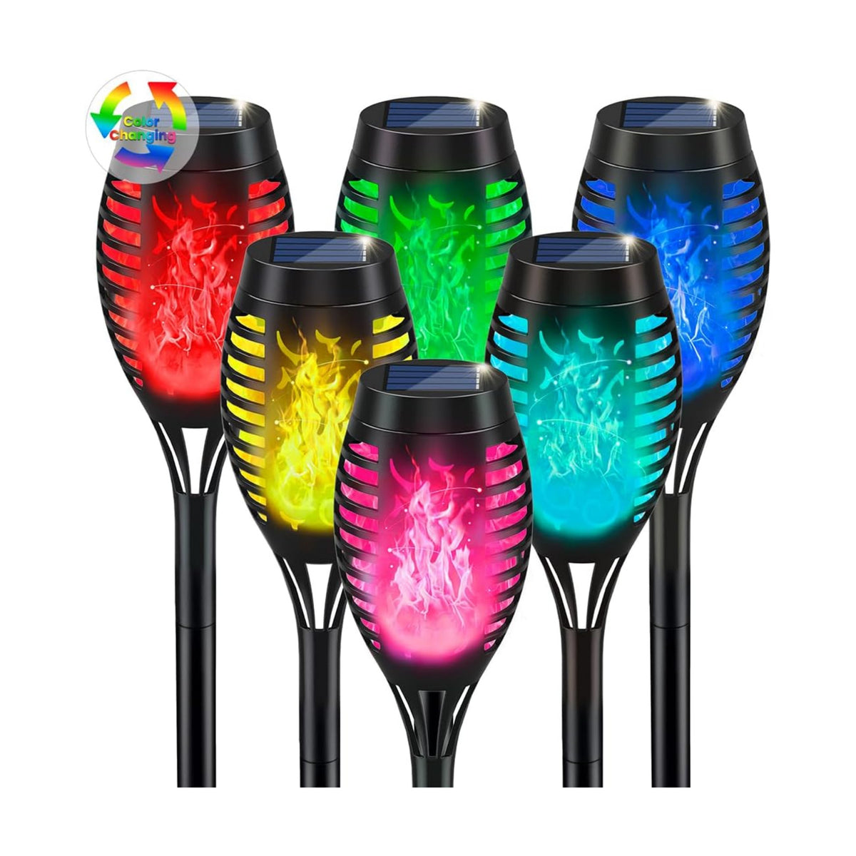 Christmas Decorations Outdoor, Multicolor Flickering Solar Christmas Lights