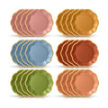 72 Pcs Floral Paper Plates 9 Inch Disposable, Fall