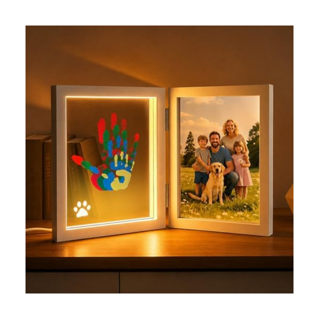 Sortnic Family Handprint Kit with Light for 4, DIY Baby First Halloween