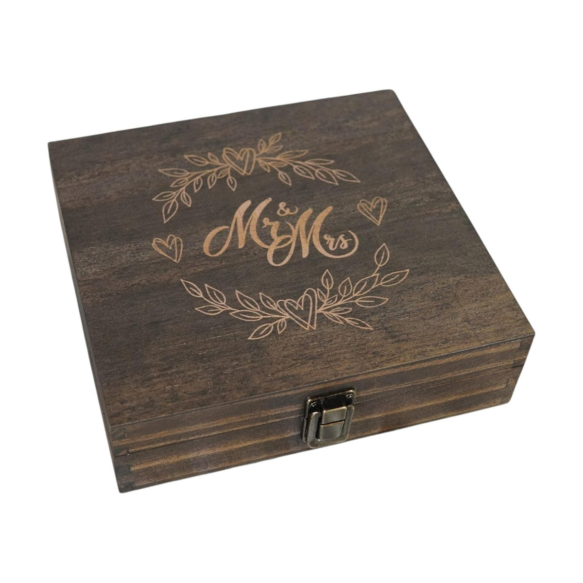 Mr & Mrs Wedding Memory Box, Engraved Gift for Couples, Small