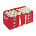 DIMESHY Christmas Ornament Storage Box Holds 128 Holiday Decorations,RED