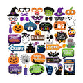 48Pcs Halloween Party Pumpkin Photo Booth Props Scary Hocus Pocus Photo Booth Props for Halloween Party Decorations Dress Up Party Costumes Accessories