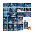 Nuanchu 80 Pcs Winter Forest Holiday Cards Bulk 4 x 6 Inch Christmas Tree Postcard Moonlight Silent Night Snow Scene Xmas Blank Holiday Cards for Friends Relatives Family, 20 Designs