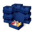 12Pack Navy Gift Boxes with Lids, 12×9.8×3.1 Inch Groomsmen Proposal Box, Luxury Navy Gift Box with Ribbon for Wedding, Birthday, Party, Christmas, Bridesmaid, Graduation Gift