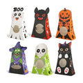 Sereliy 12pcs Halloween Treats Bags,6 Character Designs Cookie Candy Bags For Kids, Halloween Treat Boxes With Window, Goodie Gift Boxes For Party Favor Supplies