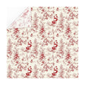 JarThenaAMCS 60 Sheets Toile Vintage Christmas Tissue Paper Red Xmas Tree Santa Claus Wrapping Paper for Winter Home Party DIY Crafts Supplies, 14 x 20 Inch