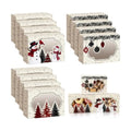 Eaasty 24 Pcs Christmas Cookie Boxes with Window Bulk, Classic