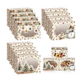 Eaasty 24 Pcs Christmas Cookie Boxes with Window Bulk, Neutral