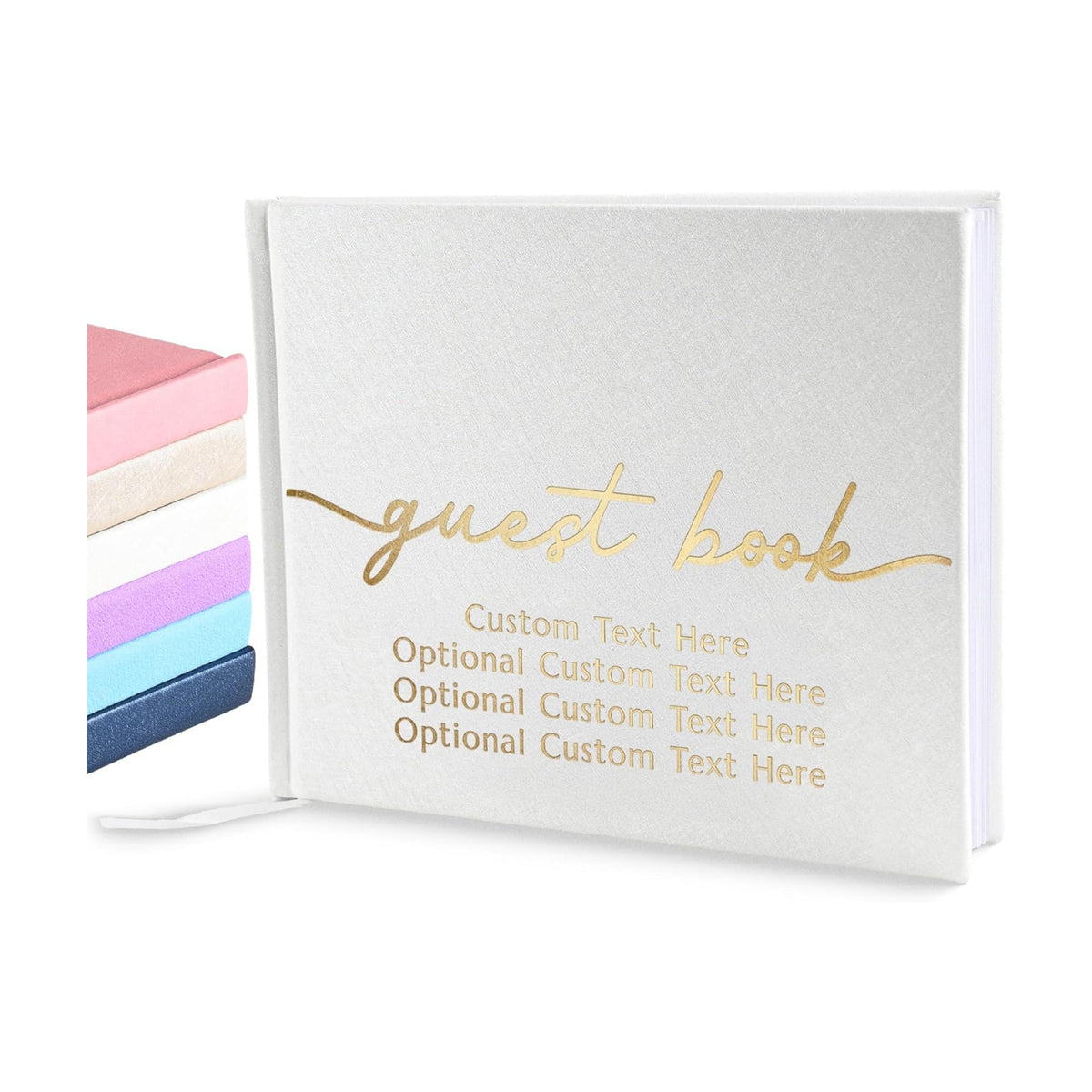 Promot Personalized Guestbook (White) - 110 110 Lined Pages