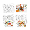 LINAYE 21PCS Thanksgiving Coloring Placemats, Thanksgiving Crafts Activities for Kids Paper Placemats Dinner Table Mats Disposable to Color for Kids