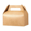 UnicoPak 30 Pack Brown Cookie Gift Boxes with Handles, Food-grade Material, Gable Party Favor Boxes for Lunch, Treats, Goodies, Cookies Candies for Birthday Party Wedding Holidays 6.5x3.5x4 Inches