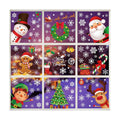 144 PCS Christmas Window Clings, Snowflake Window Clings for Stickers for Glass, Christmas Decorations Decals for Snowman Santa Claus Tree Reindeer Elf Winter Party Accessories Supplies Decor