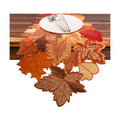 Fall Table Runner 36 Inches Long Autumn Maple Leaf Embroidered Runner