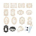 Simgoing 12 Set Adult Halloween Craft, Wood Ghost DIY Frame, Cute Style