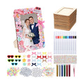 Suncalla Wooden Picture Frame Craft Kit 4x6, 10 Pcs, Rectangular Shape