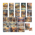 Nuanchu 80 Pcs Vintage Christmas Cards Bulk 4 x 6 Inch City Snow Scene Postcards Retro Winter Blank Greeting Cards for Xmas Holiday Party Home Friends Family