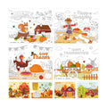 16PCS Thanksgiving Coloring Placemats, Large Kids Paper Thanksgiving DIY Placemats for Classroom Crafts Activity Party Supplies (Classic)